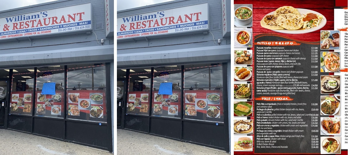WILLIAMS DELI & RESTAURANT CORP Menu